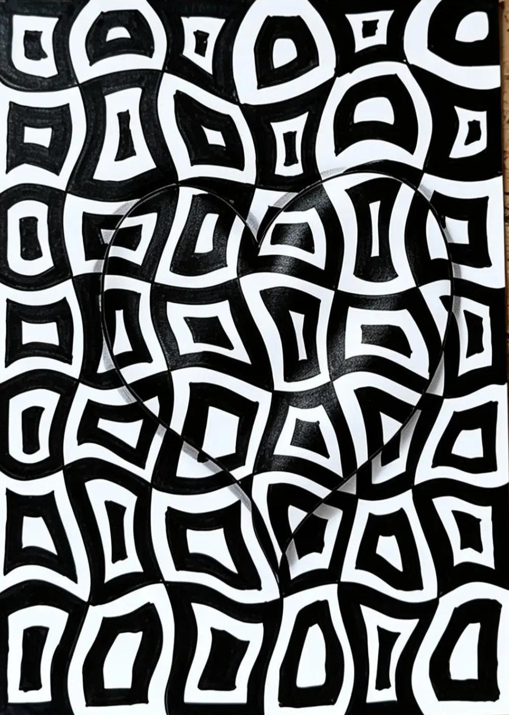 Geometric Abstract Drawing — Original Handmade Artwork
