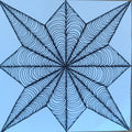 8 köşeli yıldız zentangle el çizimi geometrik sanat