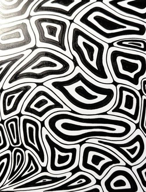 Black & White Abstract Wall Art Print — Printable Geometric Drawing | Digital Download