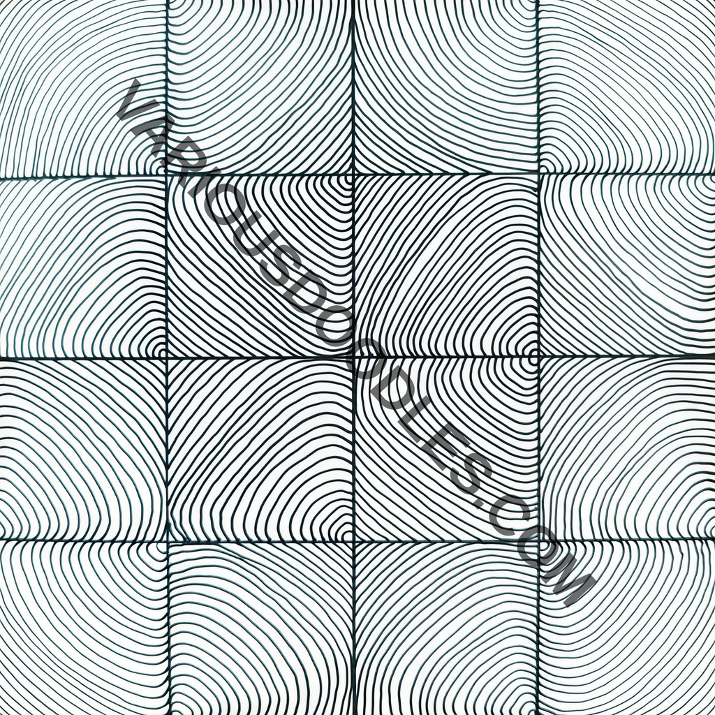 Black and white flowing curves zentangle drawing by Various Doodles