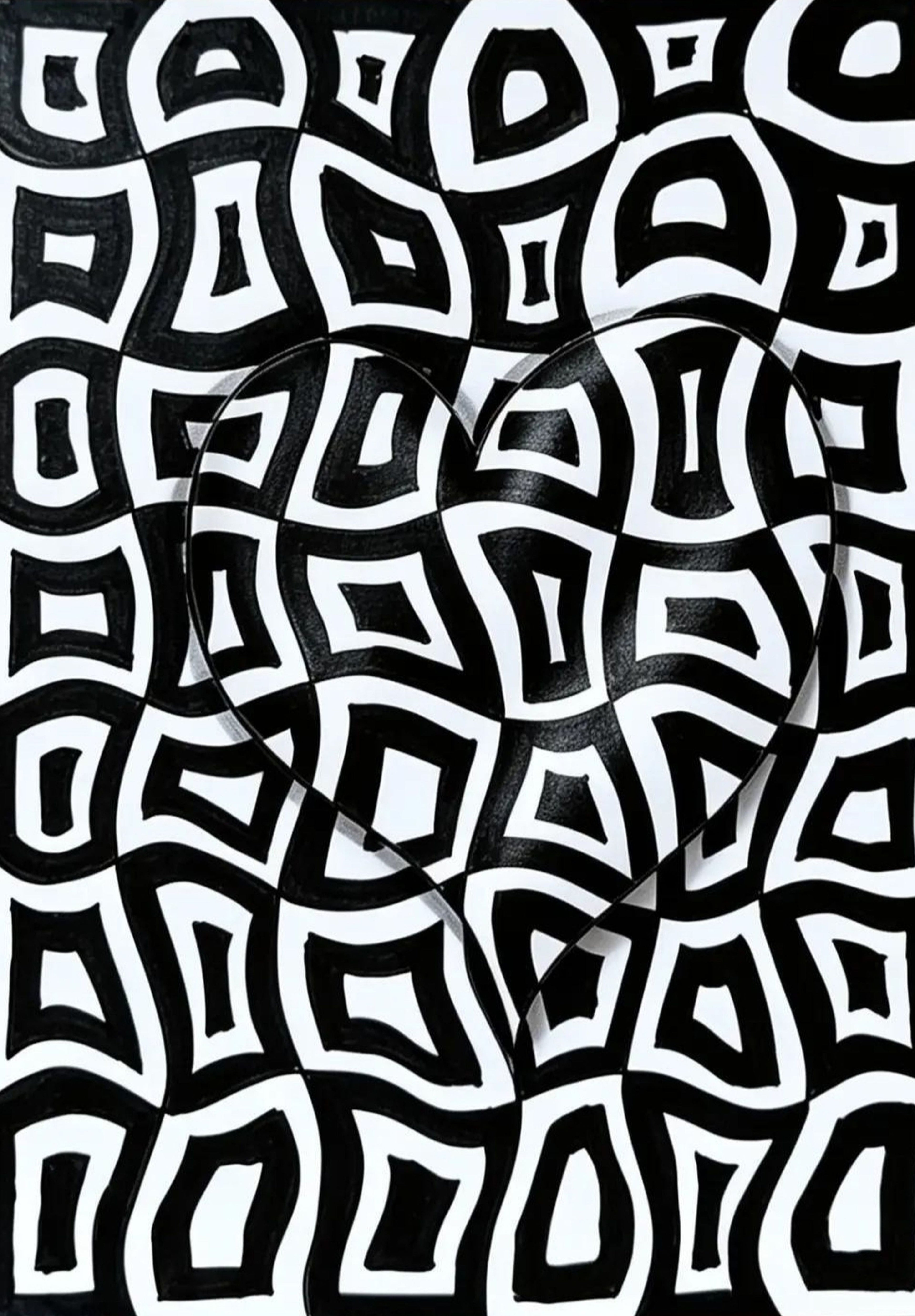 Geometric Abstract Art Print — Printable Black & White Wall Decor | Digital Download