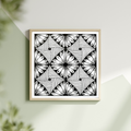 Floral Zentangle Pattern Art Print — Printable Black & White Geometric Wall Decor | Digital Download