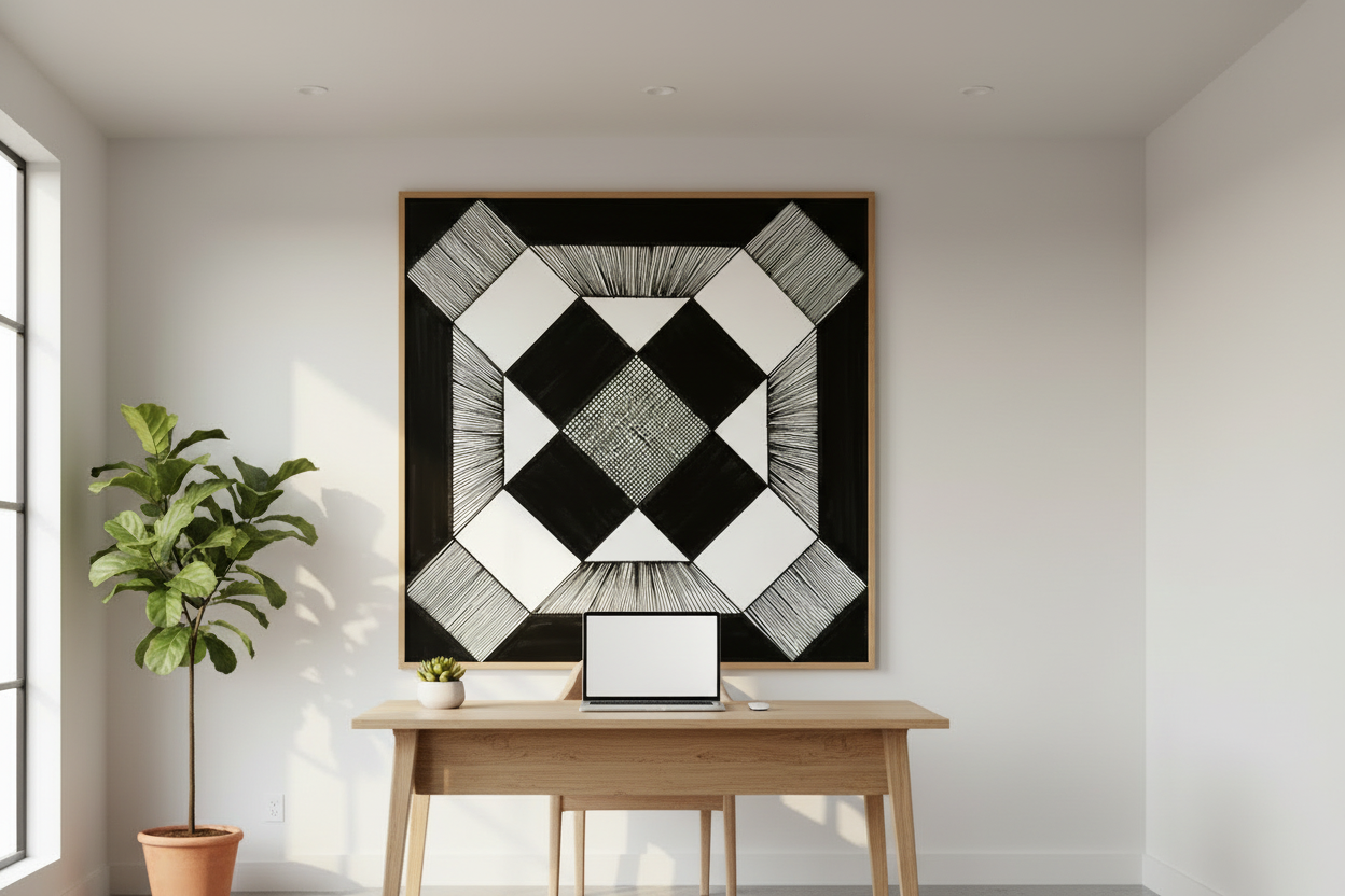 String Art Office Mockup