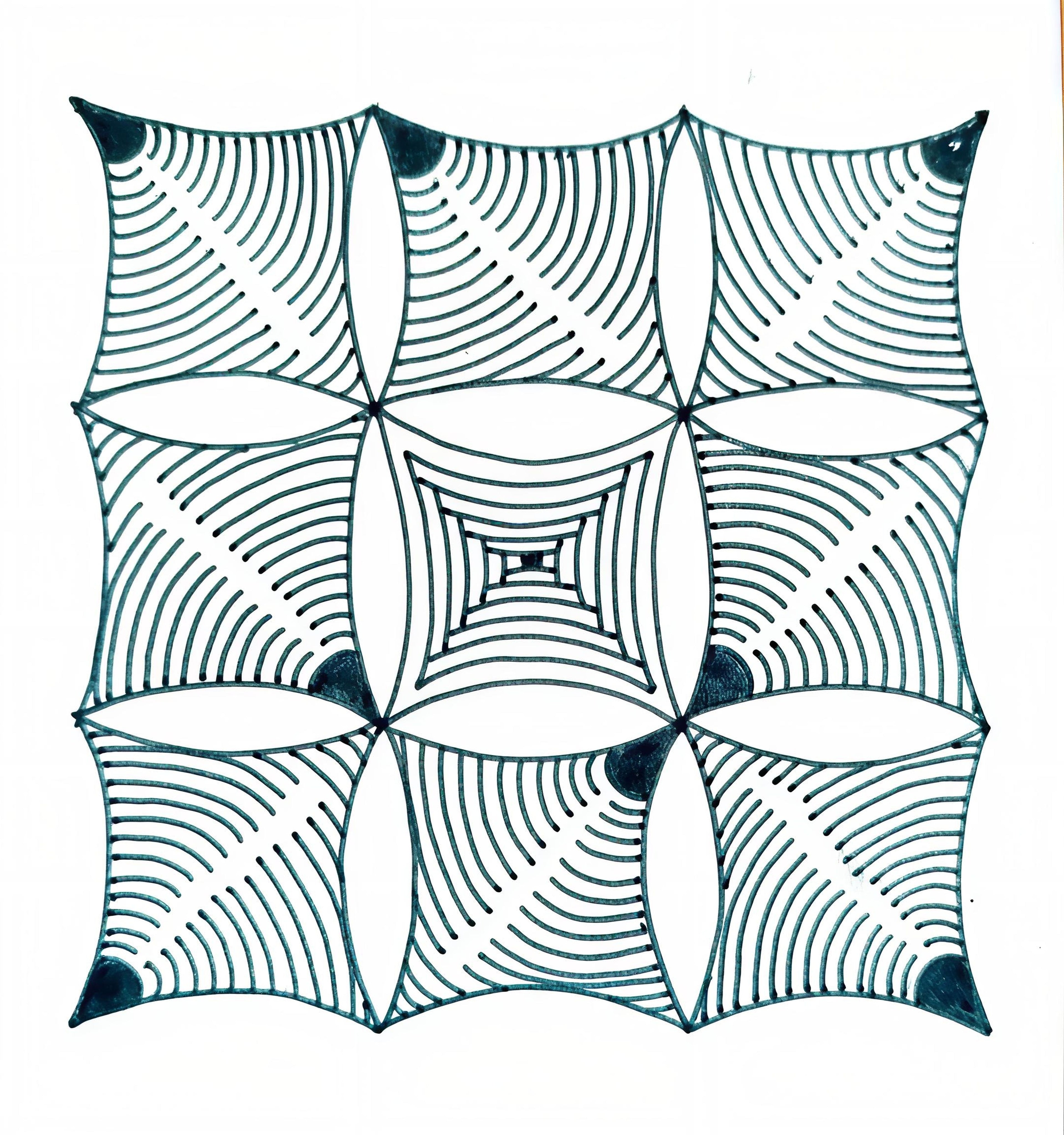 Free geometric zentangle pattern — handmade by Various Doodles