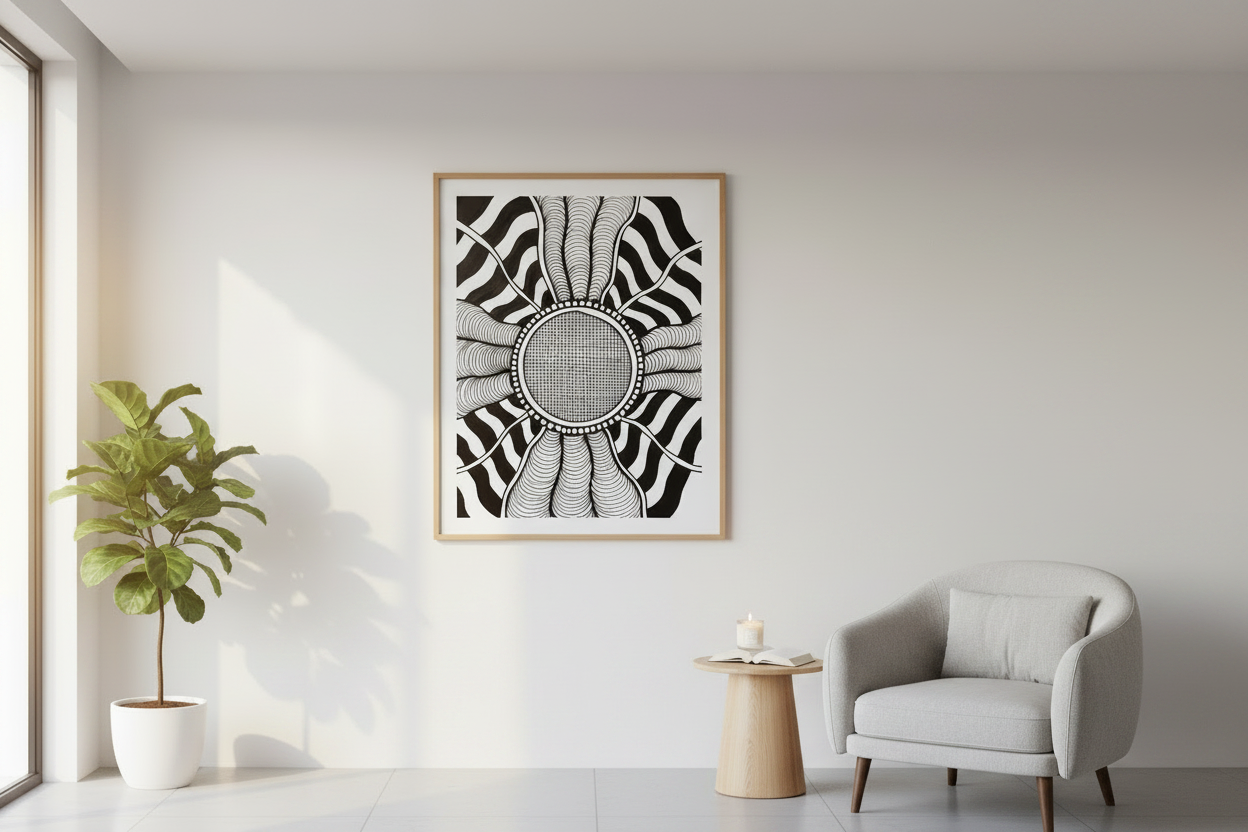 Zentangle Mandala Reading Nook Mockup
